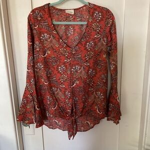 1.4.3. Story by Line Up Floral V-Neck Blouse